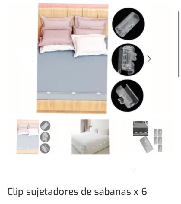 Producto - Sujetadores de sábanas x 6
