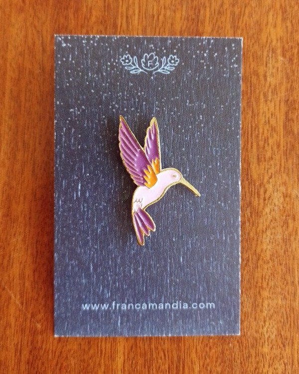 Producto - Pin Colibrí rosa