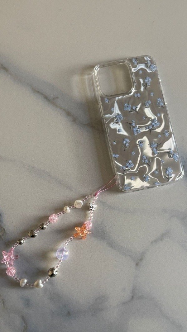 Producto - Funda flores celestes iphone 15 pro max