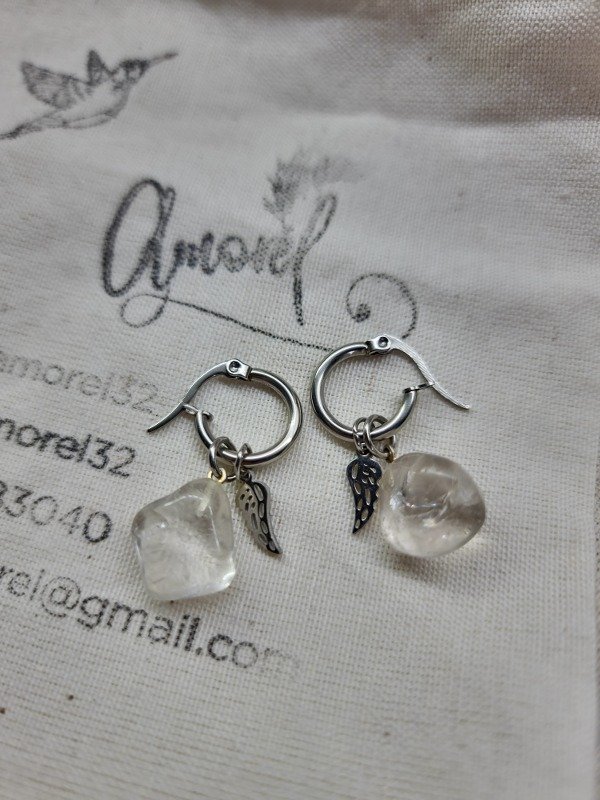 Producto - Aros Cápsula LUZ Cuarzo Cristal