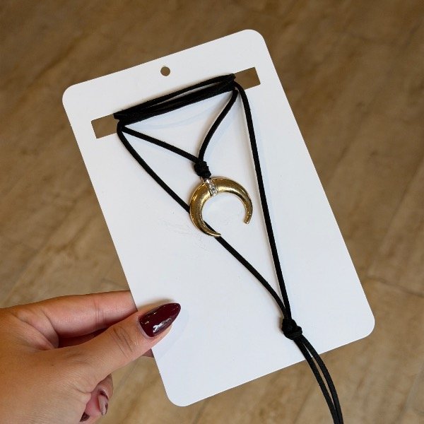 Producto - Chocker negro luna dorada