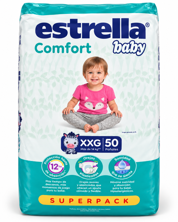 Producto - ESTRELLA PAÑALES COMFORT SUPERPACK X50