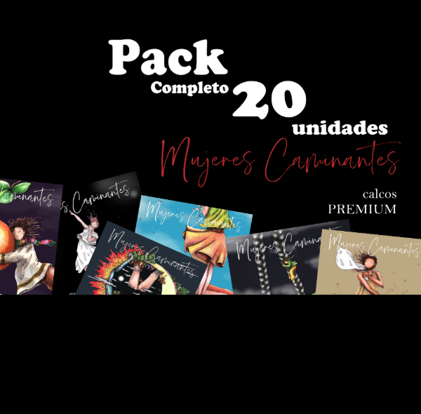 Producto - Pack completo de 20 calcos PREMIUM de Mujeres Caminantes
