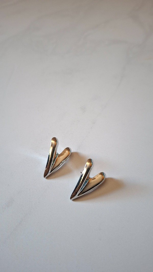 Producto - Aros de acero quirúrgico corazones grandes