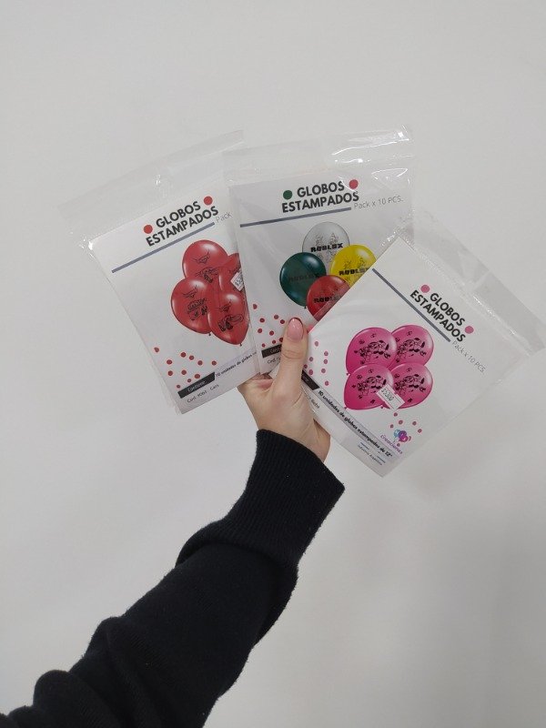 Producto - Globos estampados x10 piezas varios diseños deslizar - 2