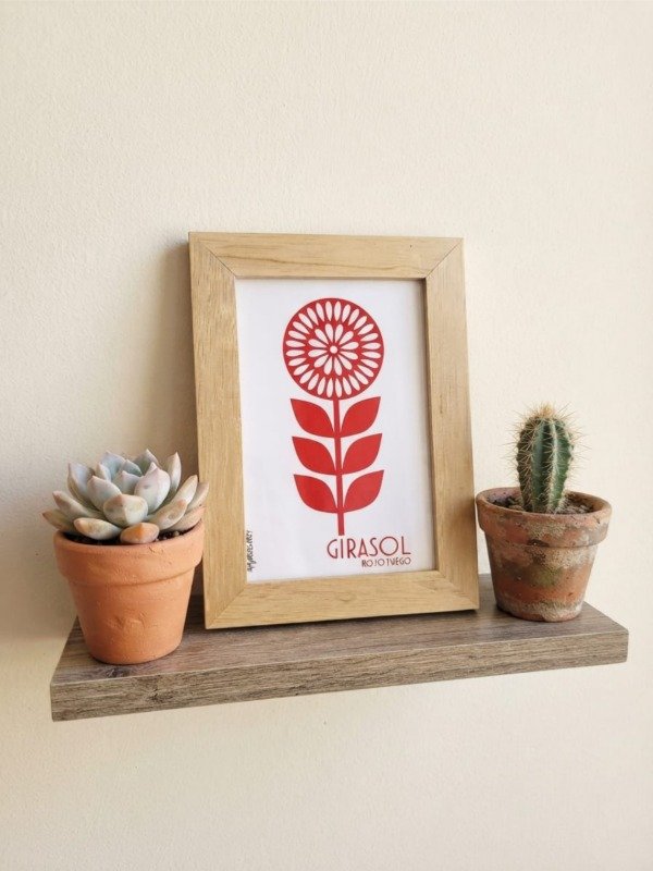 Producto - Cuadro / Girasol / Rojo Fuego - 0
