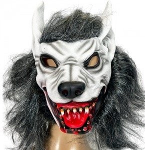 Producto - Máscara Lobo Blanco Látex