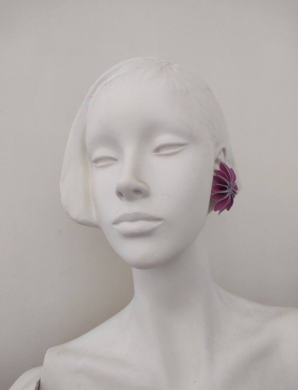 Producto - Aros Flor Fucsia - 2