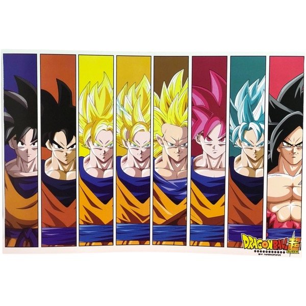 Producto - Poster Dragon Ball Son Goku Transformaciones M3