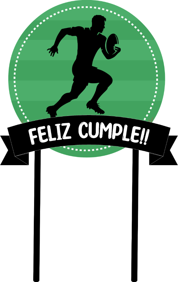 Producto - CAKE TOPPER RUGBY