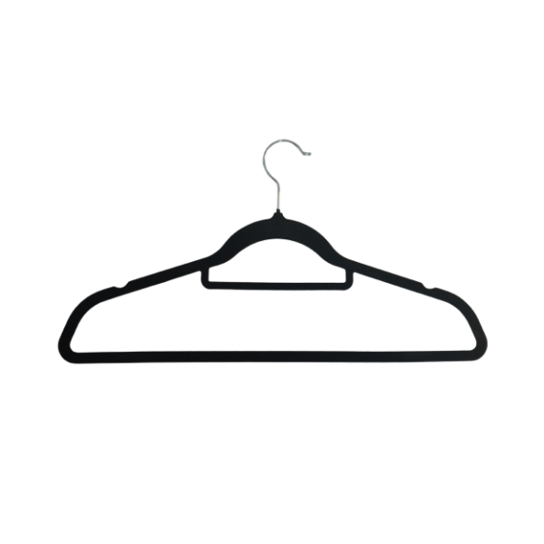 Producto - Percha adulto negra terciopelo 45 cm