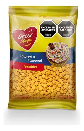 Producto - Sprinkles estrella amarillo 50grs