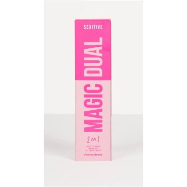 Producto - Magic Dual Aceite Sensual Para Masajes Y Lubricante - Aroma Frutos Rojos
