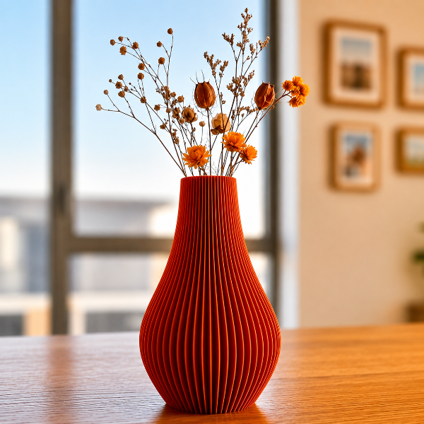 Producto - Florero Acanalado - Jarrón Decorativo para Flores Secas (19 cm) - 5
