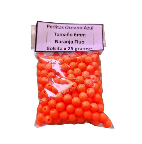 Producto - Perlitas para Armar Lineas de Pesca O.Azul Tamaña 5 y 6mm x 25gr VARIOS COLORES