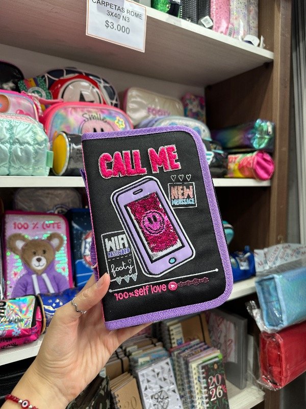 Producto - Cartuchera Footy Call Me 1 piso Desplegable