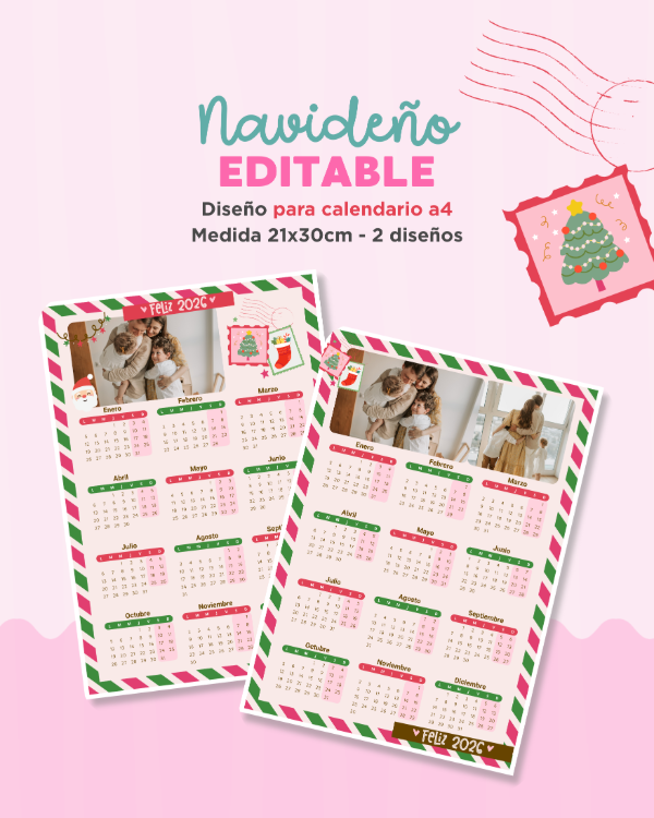 Producto - CALENDARIO a4 Editable