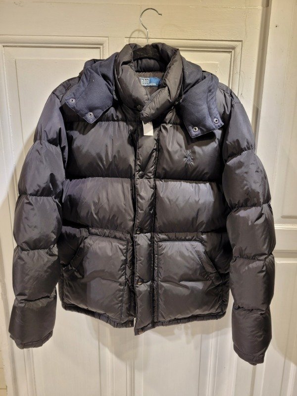 Producto - Campera POLO RALPH LAUREN negra puffer de pluma Talle L - PRECIO: 360X