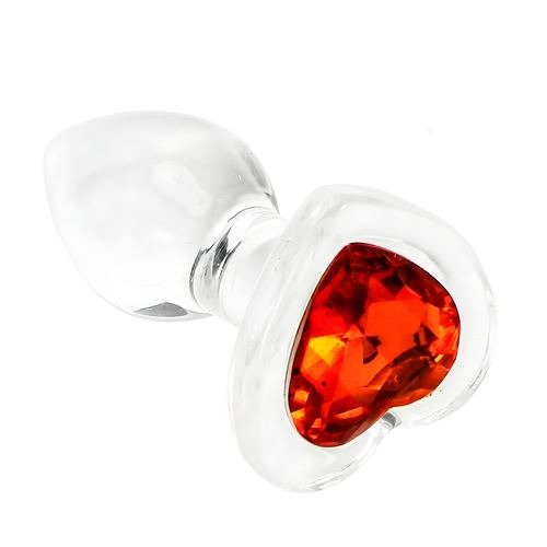 Producto - Glass Anal Plug Rosso Cuore Small