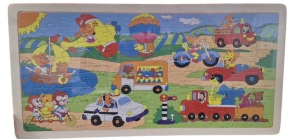 Producto - Rompecabeza 96 piezas madera Ciudad Animales