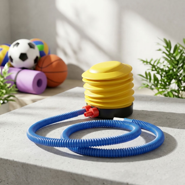 Producto - Inflador pelotas de esferodinamia con fuelle para inflar a pie o mano. - 3
