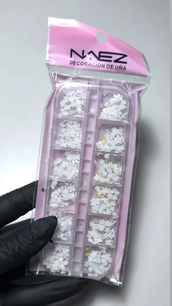 Producto - Apliques Mix Flores 3D c/organizador