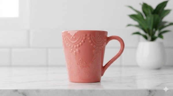 Producto - Jarro Mug de Cerámica Oxford Dallas Rosa 280 ml