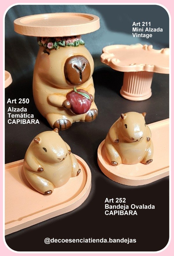 Producto - ART 280 - Bandejas y Alzadas temática CAPIBARA