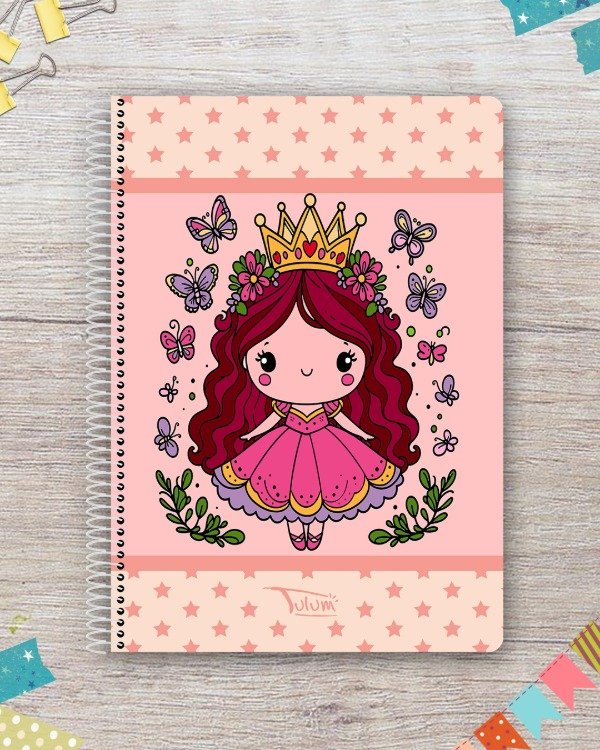 Producto - Cuaderno A4 tapa rígida plástica 50h dis. princesa