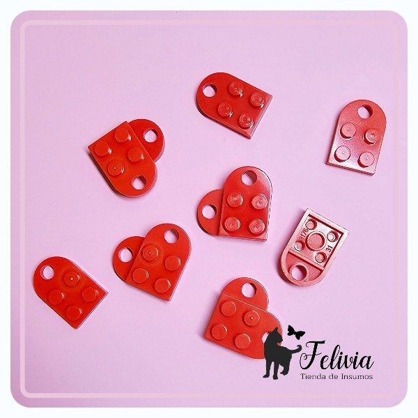 Producto - Corazón Lego plástico Rojo