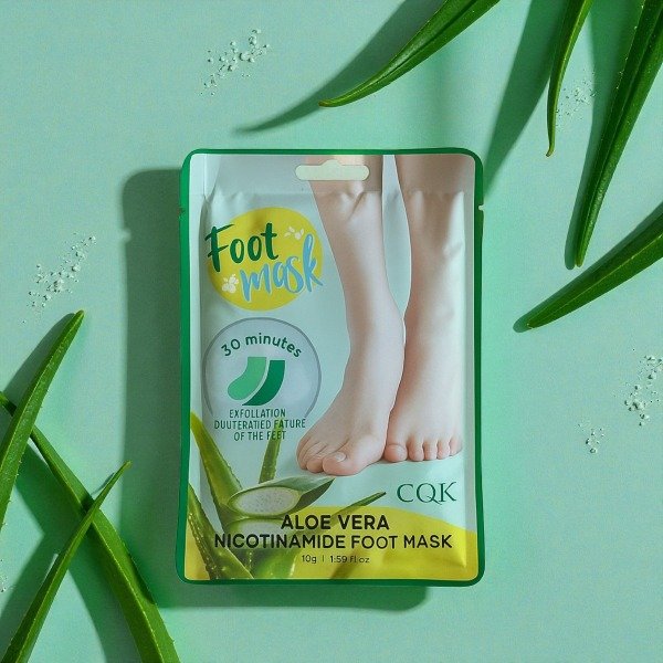 Producto - Mascarilla Exfoliante para Pies - CQK - Aloe Vera