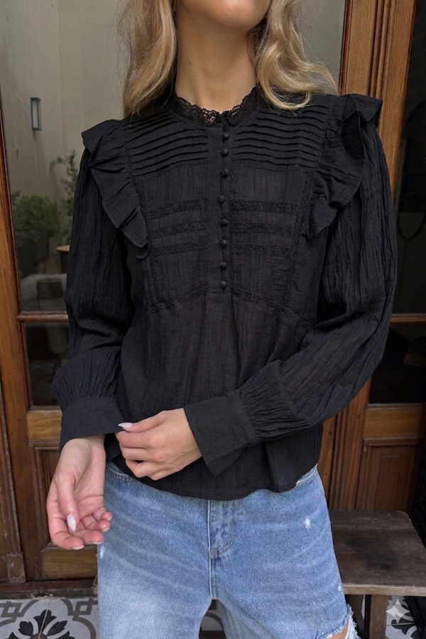 Producto - Blusa Voulet Negra