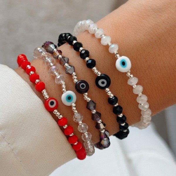 Producto - Pulsera Cristal Ojo Turco Plata 925