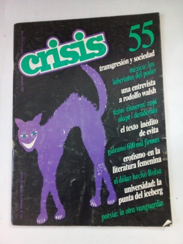 Producto - Crisis #55 - Noviembre 1987 - Walsh Evita Tizón Copi Desiderato