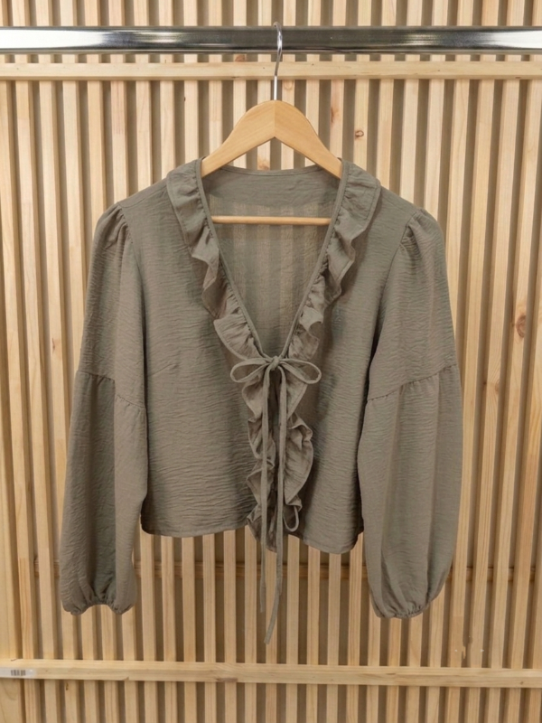 Producto - Camisa con volado - Verde - 0