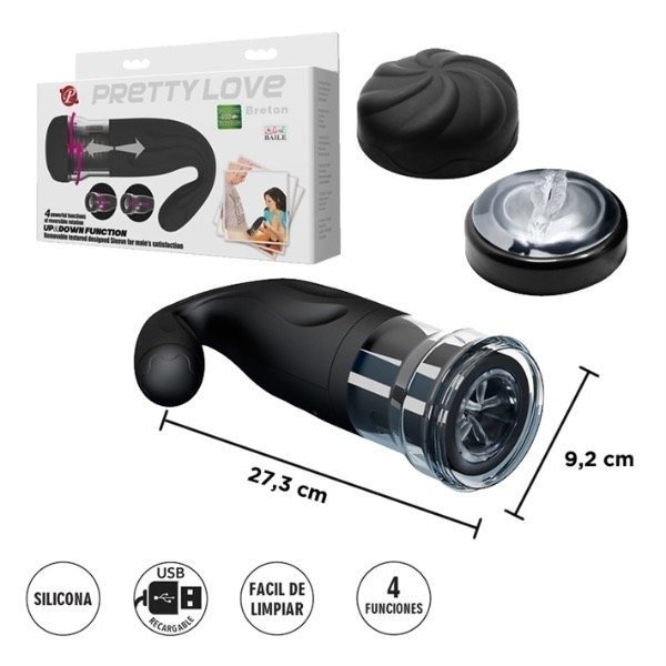 Producto - masturbador Premium con vibración, rotación y carga USB