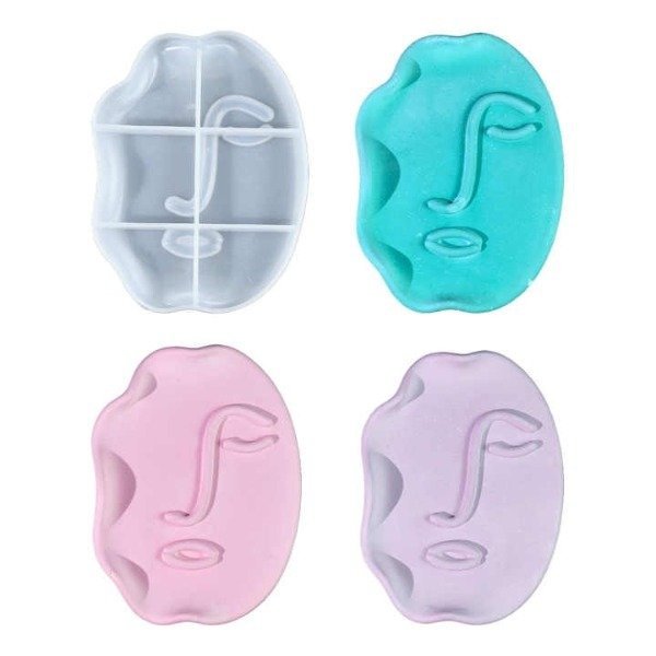 Producto - Oferta Molde silicona bandeja rostro abstracto - 2