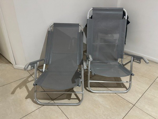 Producto - PAR REPOSERAS RECLINABLES DE ALUMINIO. PRECIO POR AMBAS #12144