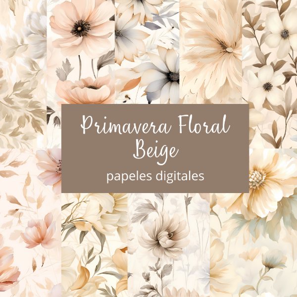 Producto - Primavera Floral Beige - PA-F27