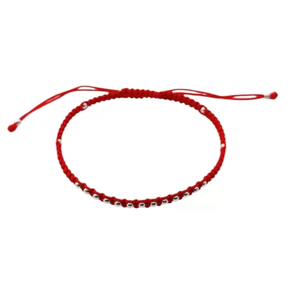 Producto - Pulsera hilo rojo bolitas