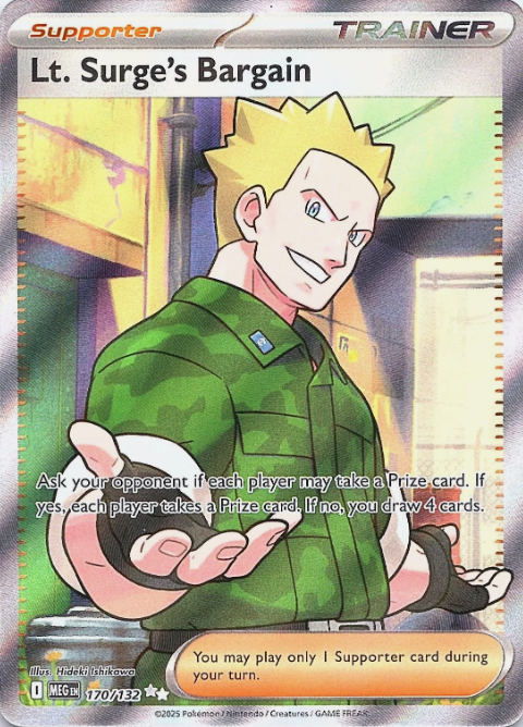 Producto - Lt. Surge's Bargain - 170/132 - Mega Evolution - Holo
