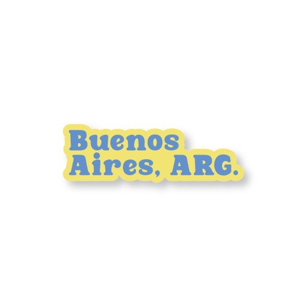 Producto - Sticker BUENOS AIRES, ARG. Amarillo