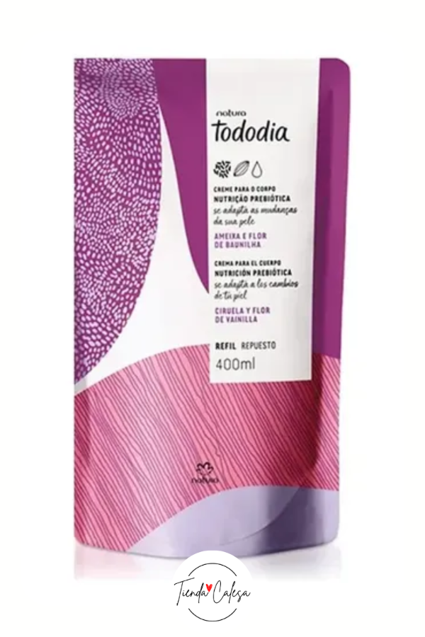 Producto - Tododía - Repuesto - Crema corporal nutritiva - Ciruela y Flor de Vainilla
