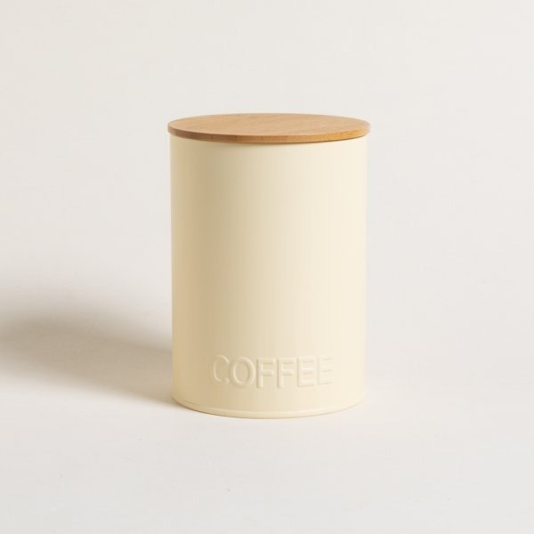 Producto - LATA REDONDA TAPA BAMBOO COFFEE 11X15 CM
