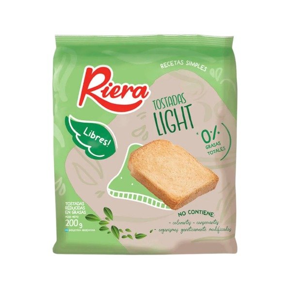 Producto - TOSTADAS RIERA LIGHT 18u x 200grs