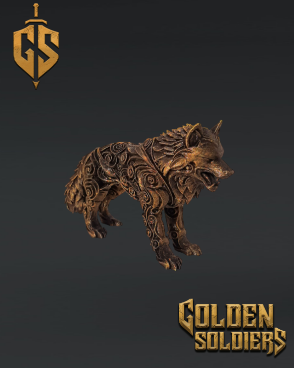 Producto - Lobo Tribal (Simil Bronce)