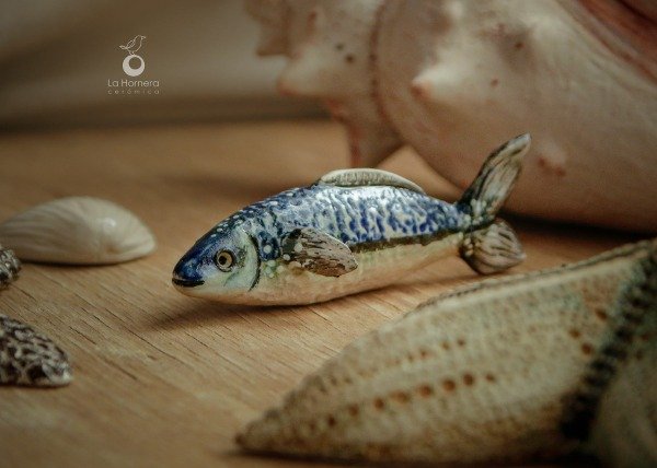 Producto - Escultura De Pez De Cerámica Hecha A Mano Pieza Única Arte - 7