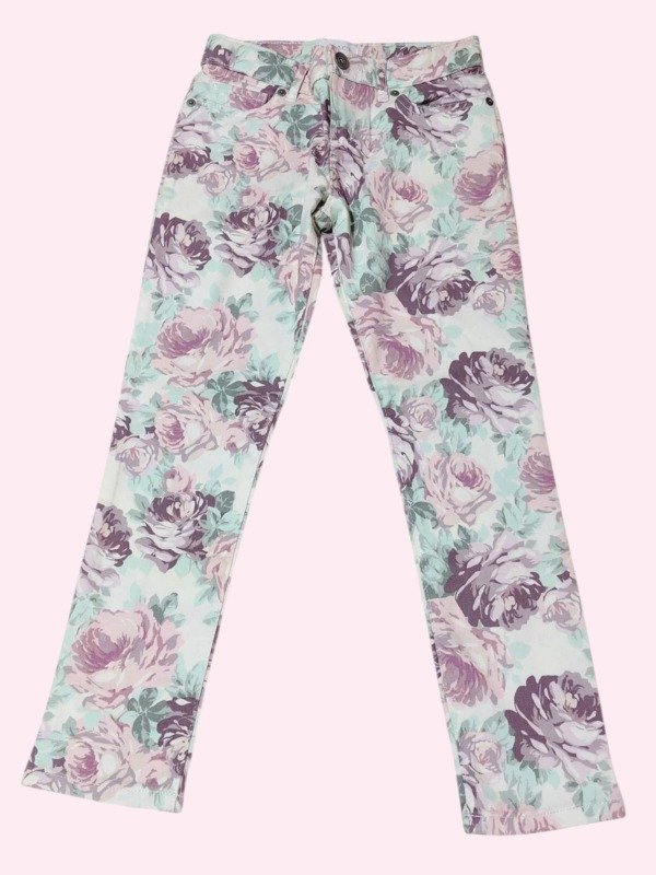 Producto - Pantalon blanco con flores pastel Place 6/7 años