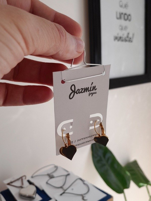 Producto - Aros Argollas Corazón Cierre Francés