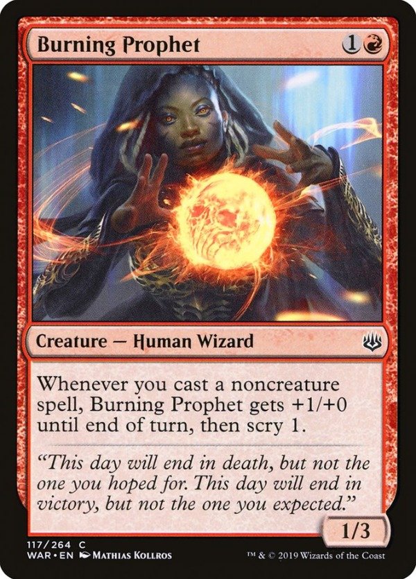 Producto - Burning Prophet #117  War of the Spark
